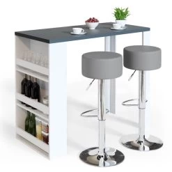Table De Bar 117cm Blanche/anthracite 8 Table De Bar 117cm Blanche/anthracite -Magasin de meubles 01ab8bba81034043b909c37c7d6b1a31