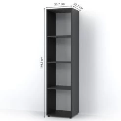 Etagère Ludus Noir 4 Compartiments -Magasin de meubles 0335355119b041748adb2f14811177d5