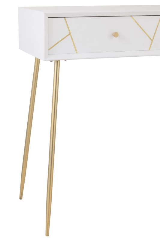 Console Rayures 2 Tiroirs Bois/metal 5 Console Rayures 2 Tiroirs Bois/metal – Image 5