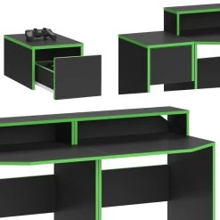 Bureau Ordinateur Kron Noir/Vert Set 8 12 Bureau Ordinateur Kron Noir/Vert Set 8 -Magasin de meubles 0bda7391ae244c0b8afdc7ca171c4809