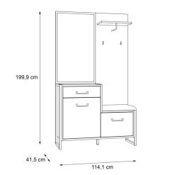 Ensemble D’entrée Compact Voru -Magasin de meubles 1000264578 210505 14340800099 SKETCH DETAILS P000000001000264578 sketch