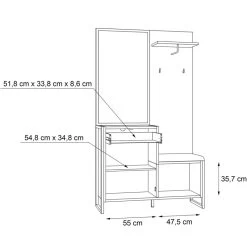 Ensemble D’entrée Compact Voru -Magasin de meubles 1000264578 210505 14340800100 SKETCH DETAILS P000000001000264578 sketch