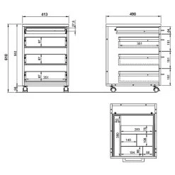 Caisson à Roulettes GW-Profi 2.0 -Magasin de meubles 1000307866 211109 161639000559 SKETCH DETAILS P000000001000307866 sketch
