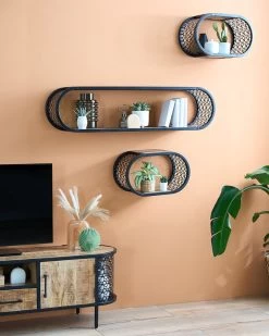 Étagères Murales Oval - Lot De 3 17 Étagères Murales Oval - Lot De 3 -Magasin de meubles 1000375821 230817 021 MOOD DETAILS P000000001000375821 mood