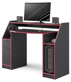 Bureau Ordinateur Joel 123cm Noir/rouge -Magasin de meubles 112012b709034a3f859fcd3adf8c2b86.cropped 76 20 844 967.processed