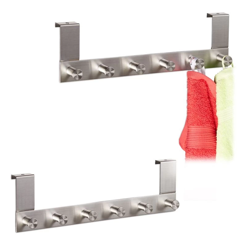 2x Portemanteaux De Porte En Inox 1 2x Portemanteaux De Porte En Inox