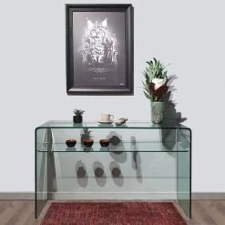 Console L125 Cm En Verre Trempé - ICE -Magasin de meubles 14b966b0403143119b48b8910f938c00
