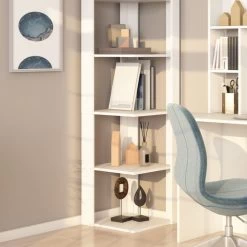 Étagère D'angle Amina Blanc -Magasin de meubles 24950bea646f4852b9ff288053da2bb5