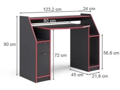 Bureau Ordinateur Joel 123cm Noir/rouge -Magasin de meubles 2af90b1fcea4428db8f53232ed336815.cropped 61 167 940 707.processed