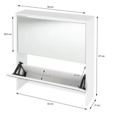 Armoire à Chaussures 63x17x67 Cm Blanc -Magasin de meubles 2dab759a00544fdd81c6e53546aa7698