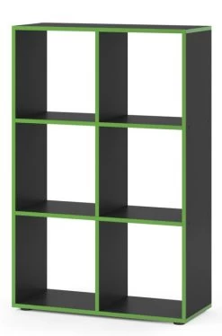 Etagère Noir/vert 6 Compartiments