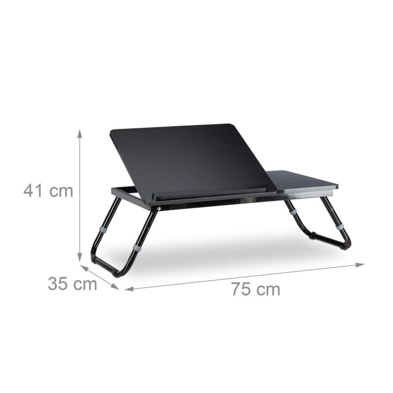 1x Table D'ordinateur Portable Noir 8 1x Table D'ordinateur Portable Noir – Image 8