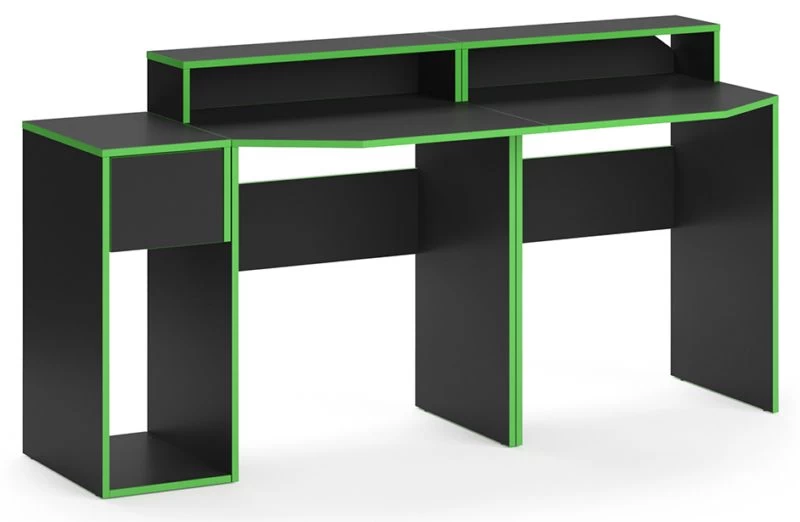 Bureau Ordinateur Kron Noir/Vert Set 8 1 Bureau Ordinateur Kron Noir/Vert Set 8