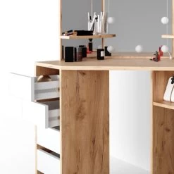 Coiffeuse Arielle Blanc/sonoma & LED -Magasin de meubles 4c7e6fc0ab35429c89222d068e97a1a7