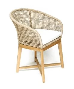 Kea - Chaise Dossier Arrondi En Teck Mas