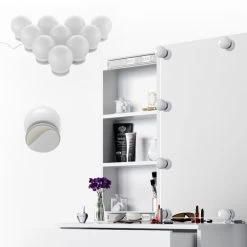 Coiffeuse Melle Blanc Avec LED -Magasin de meubles 5dfbad28c44c401c80f041f8b0be0c97