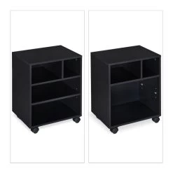 Caisson à Roulettes Noir -Magasin de meubles 6076838eba064ed0aa5efa9dd68bcba0