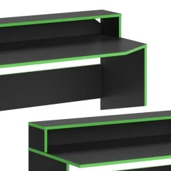 Bureau Ordinateur Kron 100cm Noir/vert -Magasin de meubles 68004b661eb94c4aabd323b97c660f9e