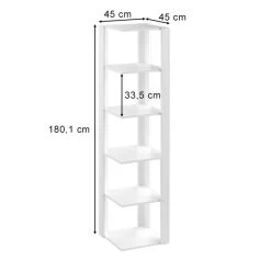 Étagère D'angle Amina Blanc -Magasin de meubles 6bd1b9055598499cbfdd0efc77d23756