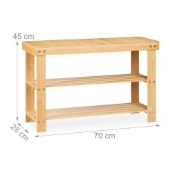 Etagère à Chaussures En Bambou Et Siège -Magasin de meubles 6eadc53f2f264269adafd71a64193d1b