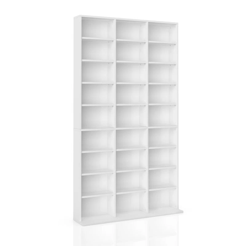 Étagère à CD Jukebox 178cm Blanc 1 Étagère à CD Jukebox 178cm Blanc