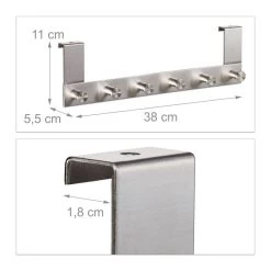 2x Portemanteaux De Porte En Inox 13 2x Portemanteaux De Porte En Inox -Magasin de meubles 70005822694942efb4027cb71f15269b