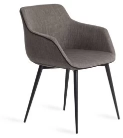 Fauteuil En Tissu Et Acier Noir