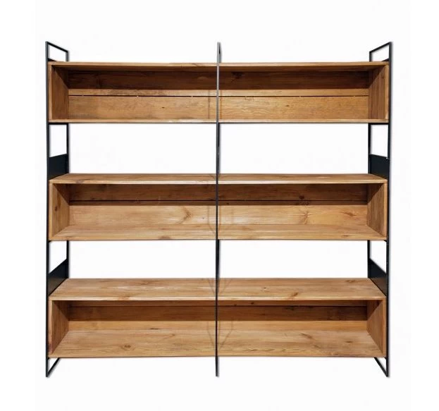 Bibliothèque 6 étagères Bois Recyclé 3 Bibliothèque 6 étagères Bois Recyclé – Image 3