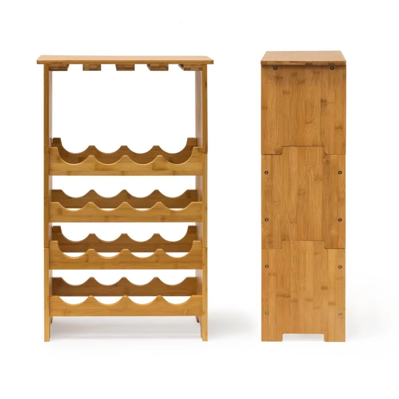 Casier à Bouteilles De Vin Étagère à Vin 4 Casier à Bouteilles De Vin Étagère à Vin – Image 4