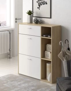 Meuble Chaussures Chêne/Gris Anthracite -Magasin de meubles 7c838dbe02b748929e2e15f086878f8a 1