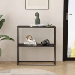 Table Console Strömstad Noir Mat -Magasin de meubles 7e504af6d3f54c75bf05512ff2a67b06