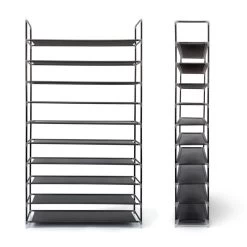 2x Étagères à Chaussures 50 Paires Gris 25 2x Étagères à Chaussures 50 Paires Gris -Magasin de meubles 896debc56fdd4fe3bb5a6593285a0d48