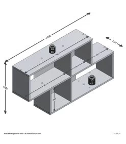 Etagère Murale 4 Compartiments Nora -Magasin de meubles 8a08b00298924aabb05c030afb4db338