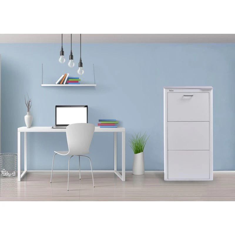 Meuble à Chaussures KIBO 3 Compartiments 4 Meuble à Chaussures KIBO 3 Compartiments – Image 4