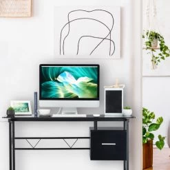 Bureau En Verre Avec Tiroir -Magasin de meubles 8c18047f17574b5dbfd18a4bc543001d