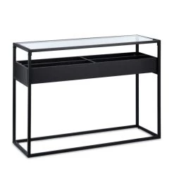 Table Console Verre Avec 4 Compartiments