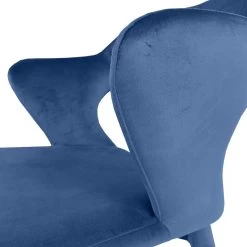 Chaise Velours Bleu Accoudoirs - SWEET -Magasin de meubles 948d1dbe88cb41e49a3f9343c15b4076