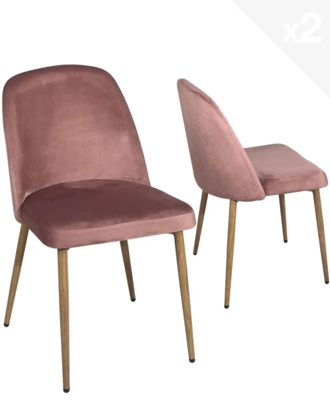 Chaise Scandinave Velours DIMA 1 Chaise Scandinave Velours DIMA