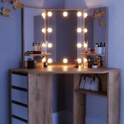 Coiffeuse Arielle Blanc/sonoma & LED -Magasin de meubles 9e59b85f66ae437daeb4bb2ef3fbdeff