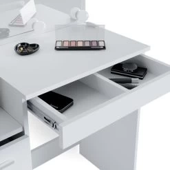 Coiffeuse Meryl Blanc & Tabouret Et LED -Magasin de meubles a5afb35ecb1649bb88e6beefb962f807