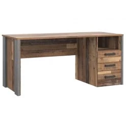 Bureau Droit L160cm 3 Tiroirs - BUCK