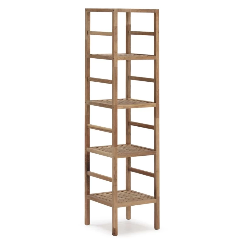 Étagère Alam En Bois De Noyer, 5 Niveaux 1 Étagère Alam En Bois De Noyer, 5 Niveaux