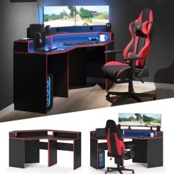 Bureau Ordinateur Kron Noir/rouge Set 5 8 Bureau Ordinateur Kron Noir/rouge Set 5 -Magasin de meubles ae072751fe444287acf23ccd5c8c48b9