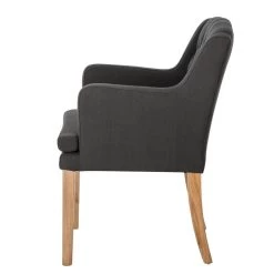 Chaise à Accoudoirs Austin -Magasin de meubles armlehnstuhl austin webstoff eiche massiv dunkelgrau 4191736
