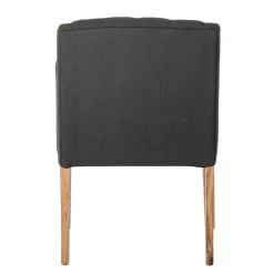 Chaise à Accoudoirs Austin -Magasin de meubles armlehnstuhl austin webstoff eiche massiv dunkelgrau 4191740