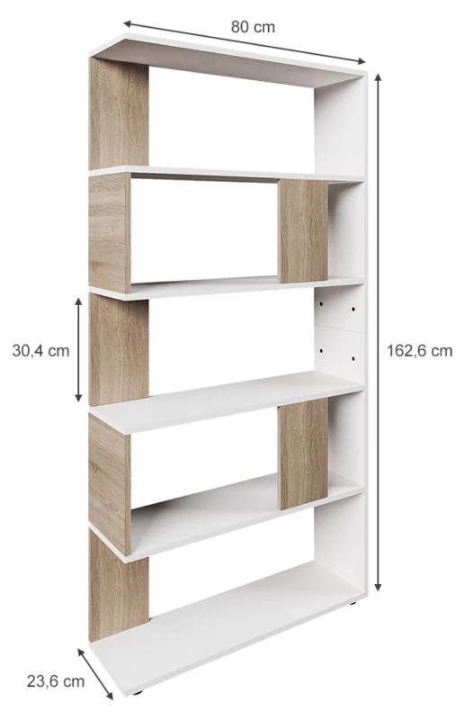 Etagère 80cm Sonoma/blanc 7 Etagère 80cm Sonoma/blanc – Image 7