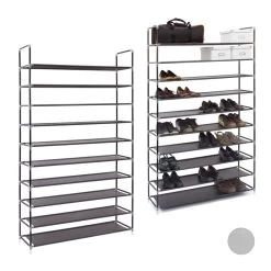 2x Étagères à Chaussures 50 Paires Gris 22 2x Étagères à Chaussures 50 Paires Gris -Magasin de meubles b40ad959d6a64bd99e87d2587f7a58d0