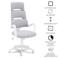 Chaise De Bureau Domo Blanc -Magasin de meubles b6a2d11ca2e24dc583adc7fbb338068b