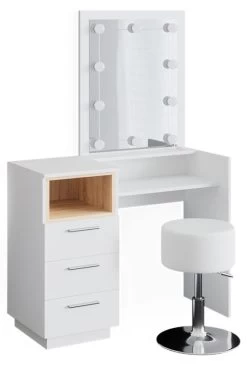 Coiffeuse Beatrice Blanc/sonoma (3 él.)