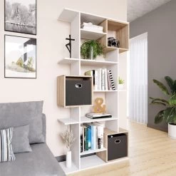 Etagère Blanc/sonoma Cube -Magasin de meubles bb8734dd5ae943d2ace9ee804b875973